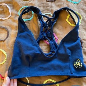 Shakti activewear Lattice Top Navy